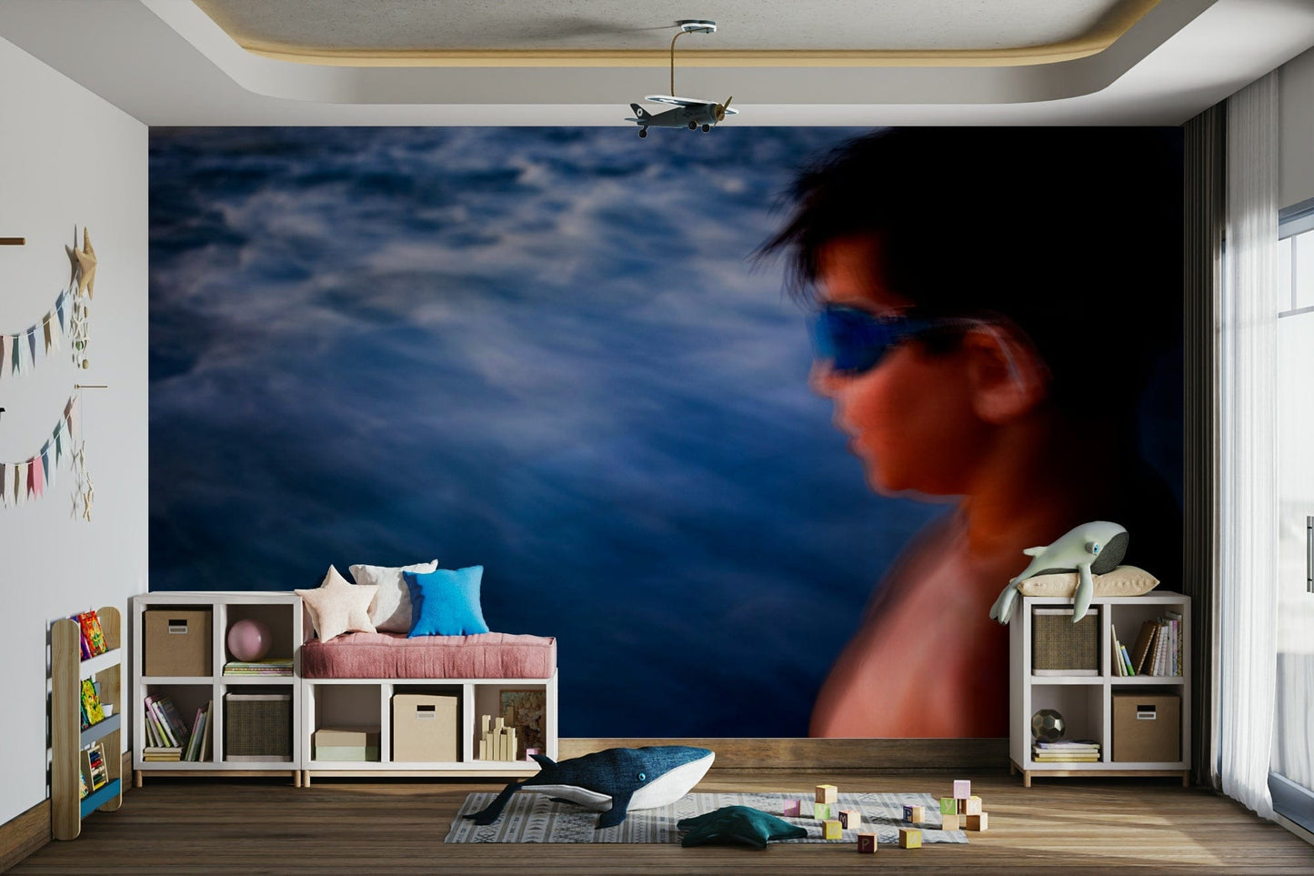 A classic ocean wallpaper for walls with a sense of motion.

