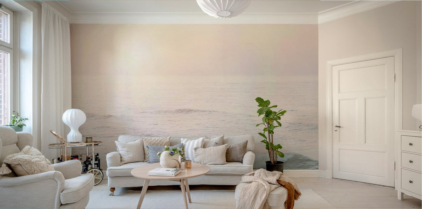 Evokes feelings of calm and serenity with soft wave designs

