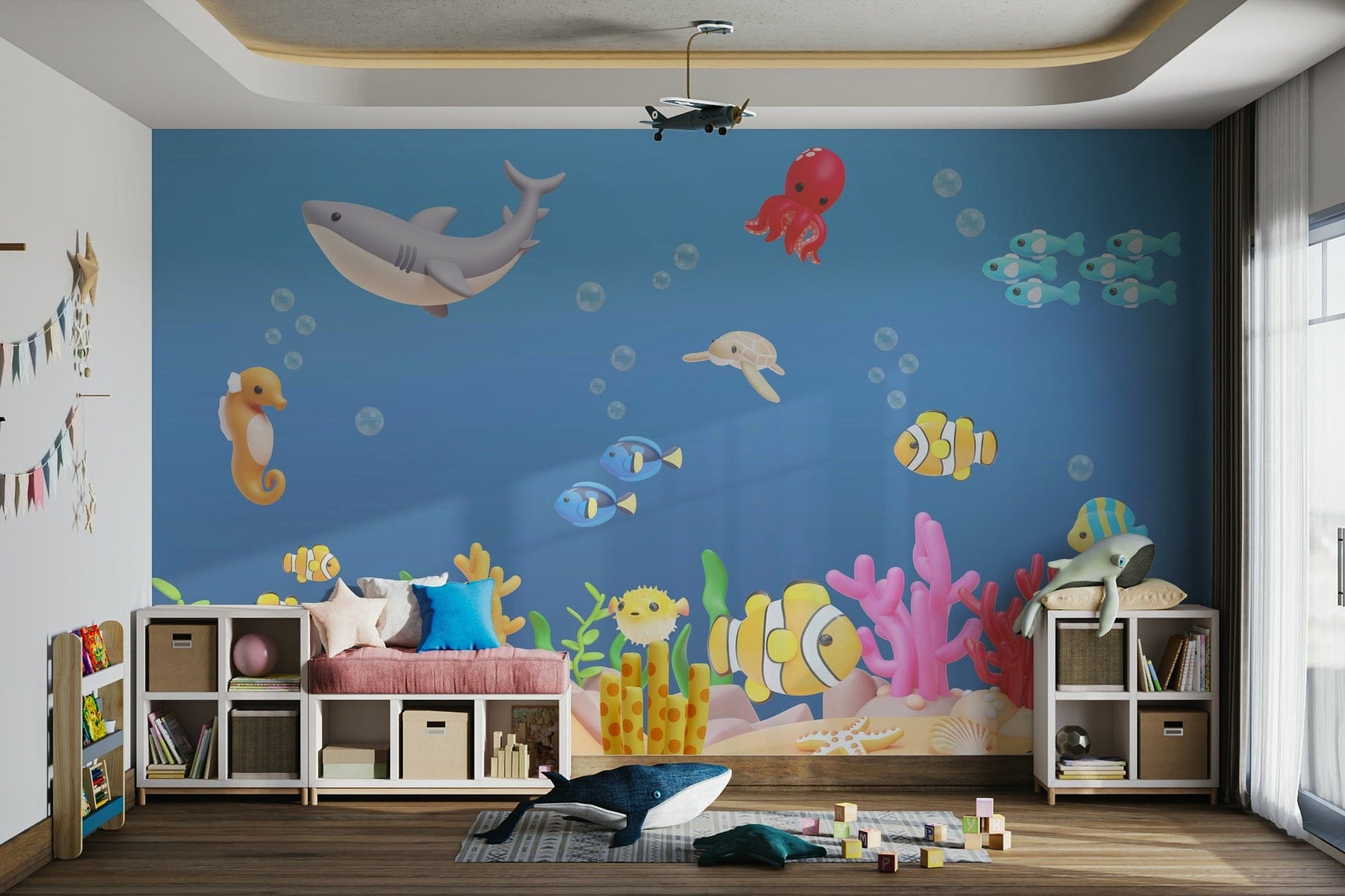 The composition is a fun, whimsical scene.

