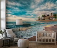 Ocean Hues Wall Mural
