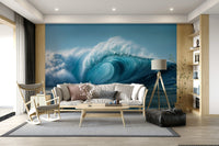 Elegant Crashing Tide wallpaper for walls enhances room decor.