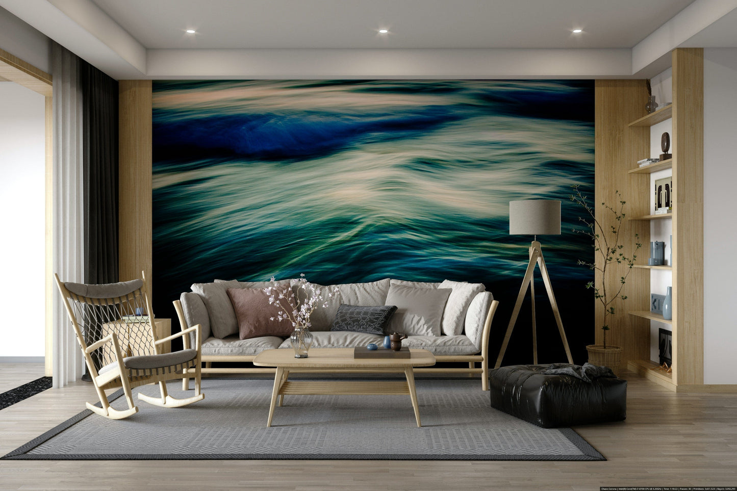 A classic wave design wallpaper for walls.

