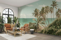 Oceanfront Serenity serene wallpaper for walls