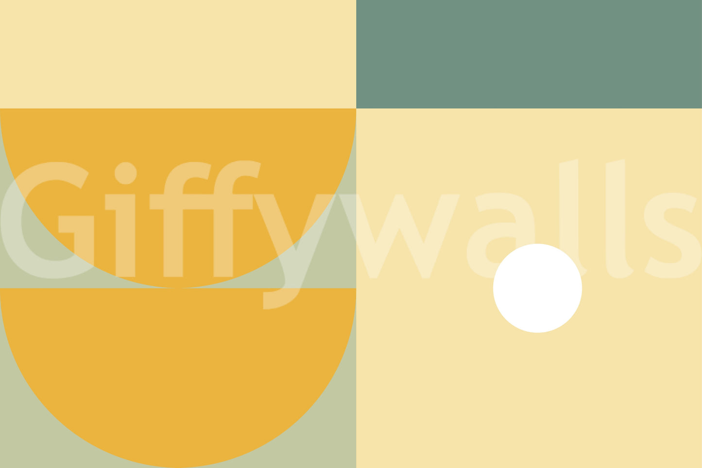 Ochre and Olive Wall Mural