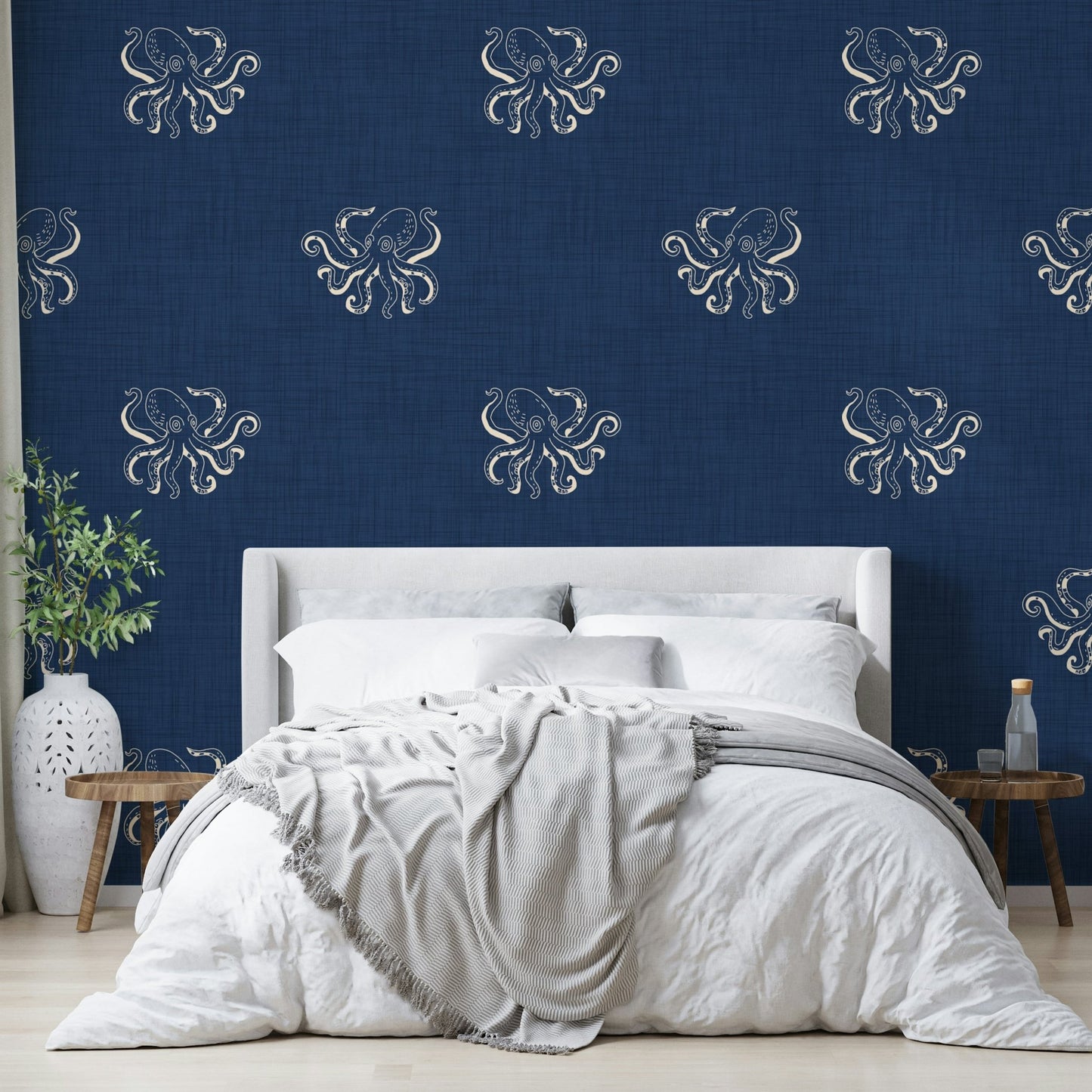 Octopus wallpaper for study or bathroom
