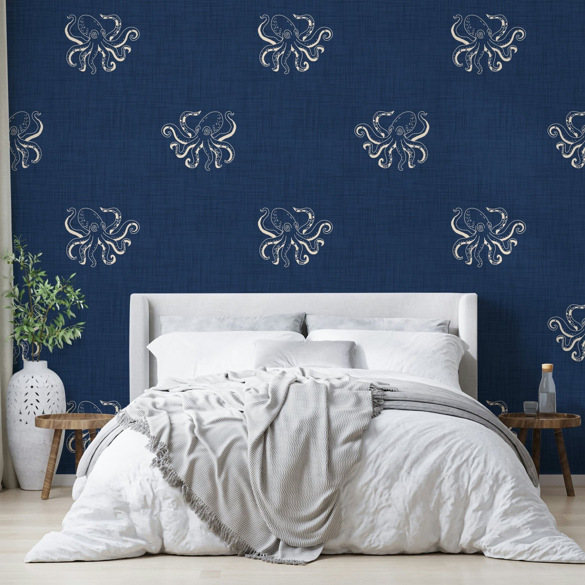 Octopus wallpaper for study or bathroom

