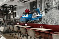 The mood is nostalgic, romantic, and stylish.

