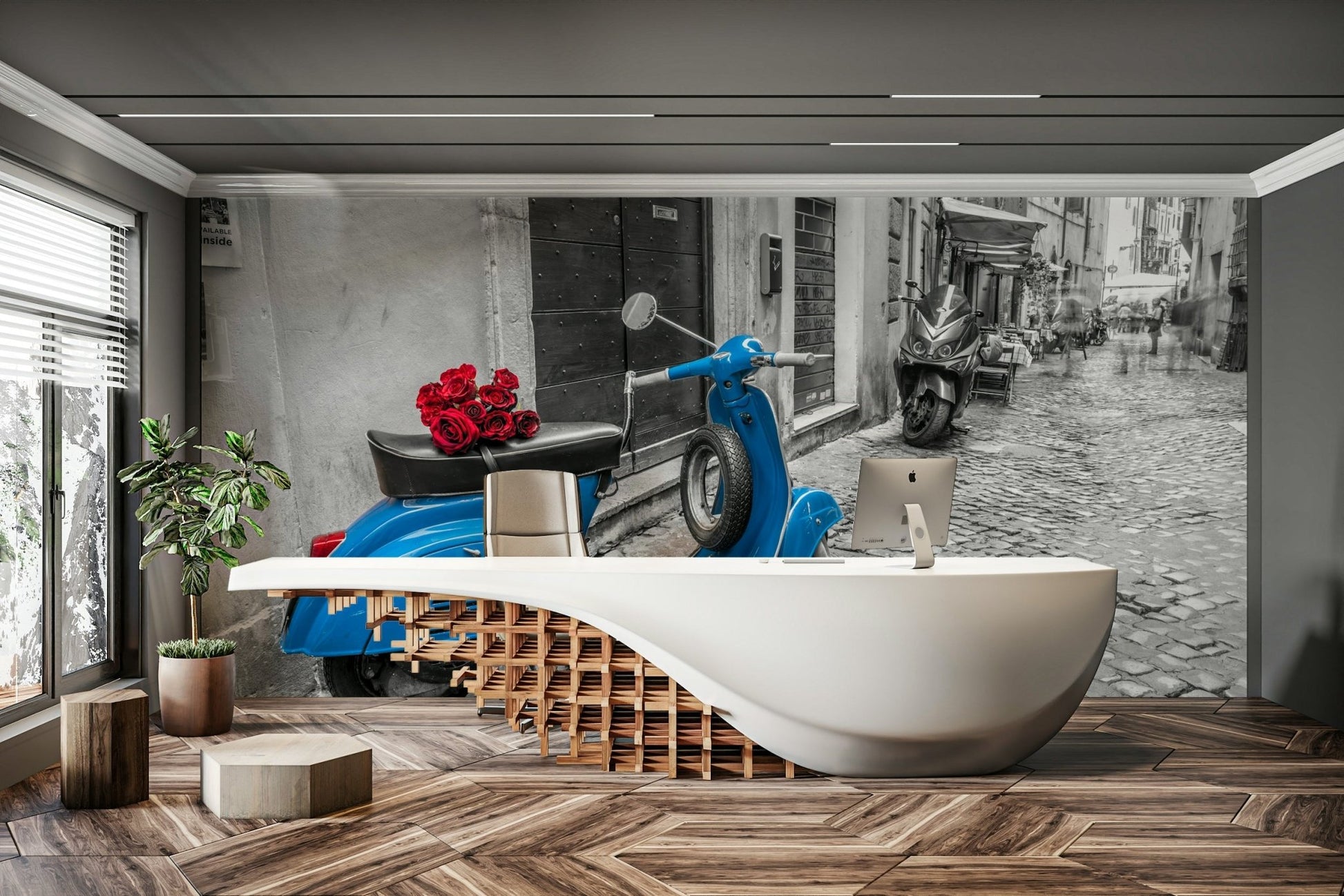 The image uses a selective color effect.

