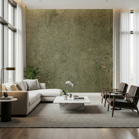 Aged Leather – Olive Wall Mural – Deep olive-green leather texture mural with subtle aged detailing for a sophisticated look.