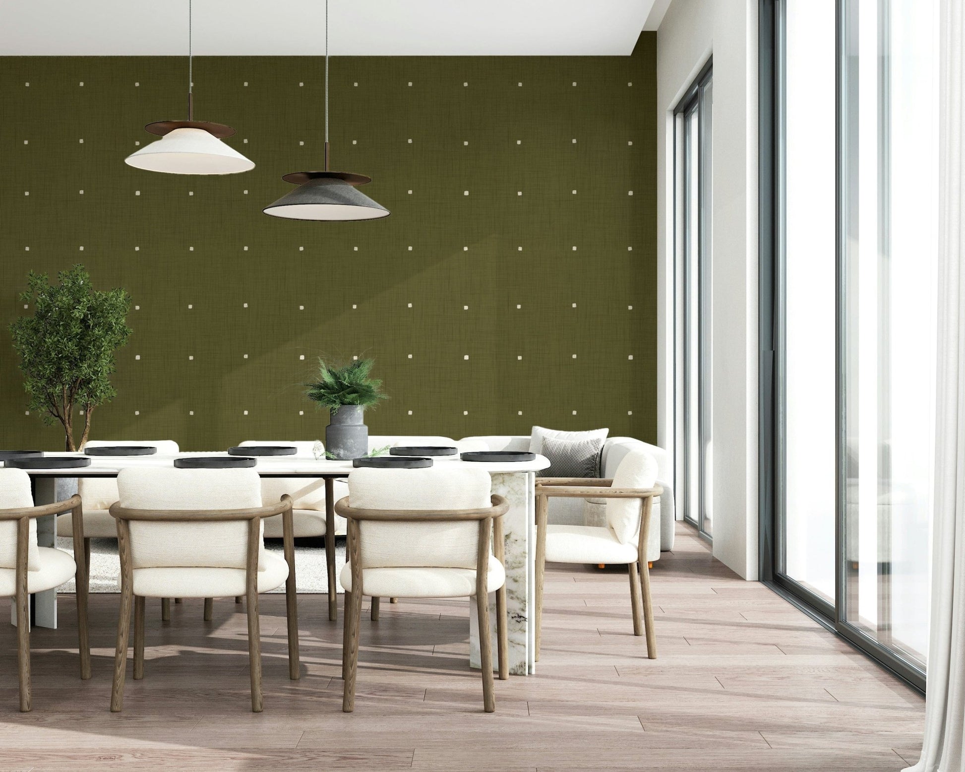 Olive Grove Texture Wallpaper⁠