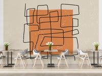 Abstract One Line Wallpaper Mural - Giffywalls