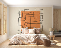 Abstract One Line Wallpaper Mural - Giffywalls