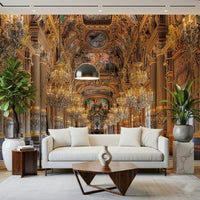 Majestic Opera house vista Opulent Grandeur wallpaper mural.