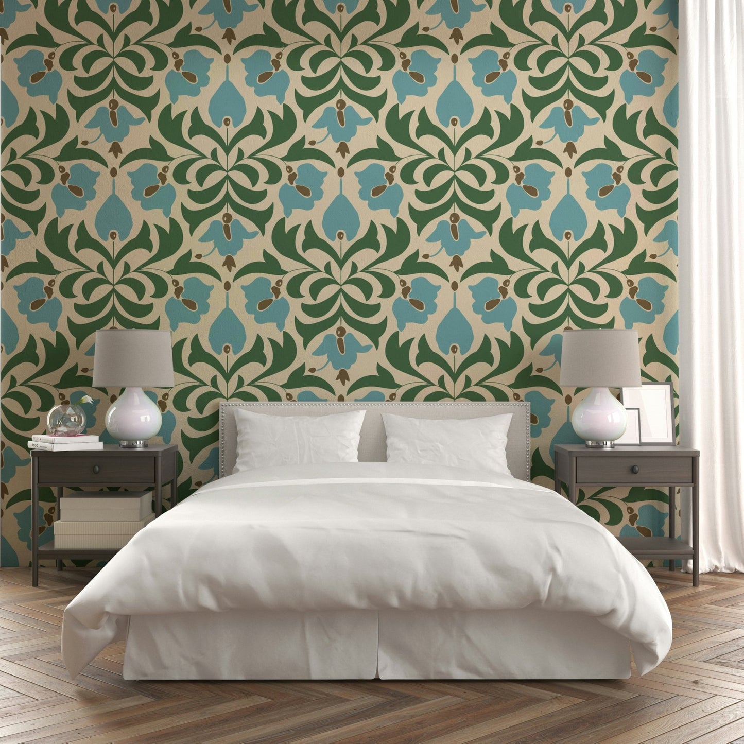 Muted, soft, and harmonious colors are used.
