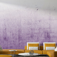 The wallpaper shows a gradient from purple to gray.

