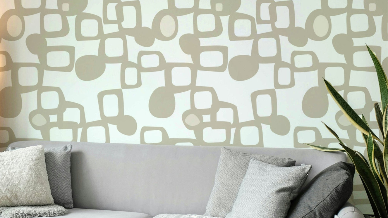 Organic Connections Wallpaper in beige tones

