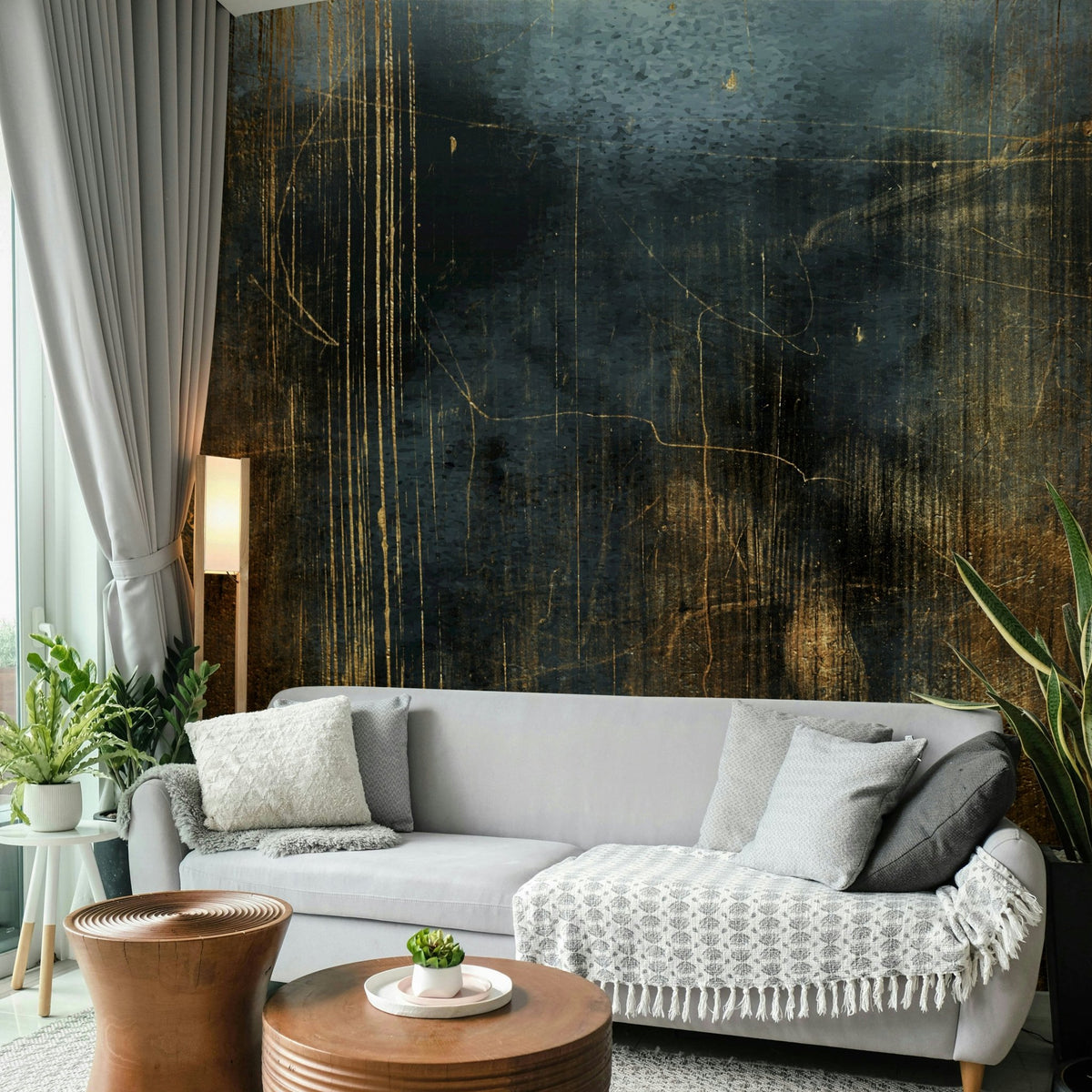 Orphelia Wall Mural on a subtly textured wall.

