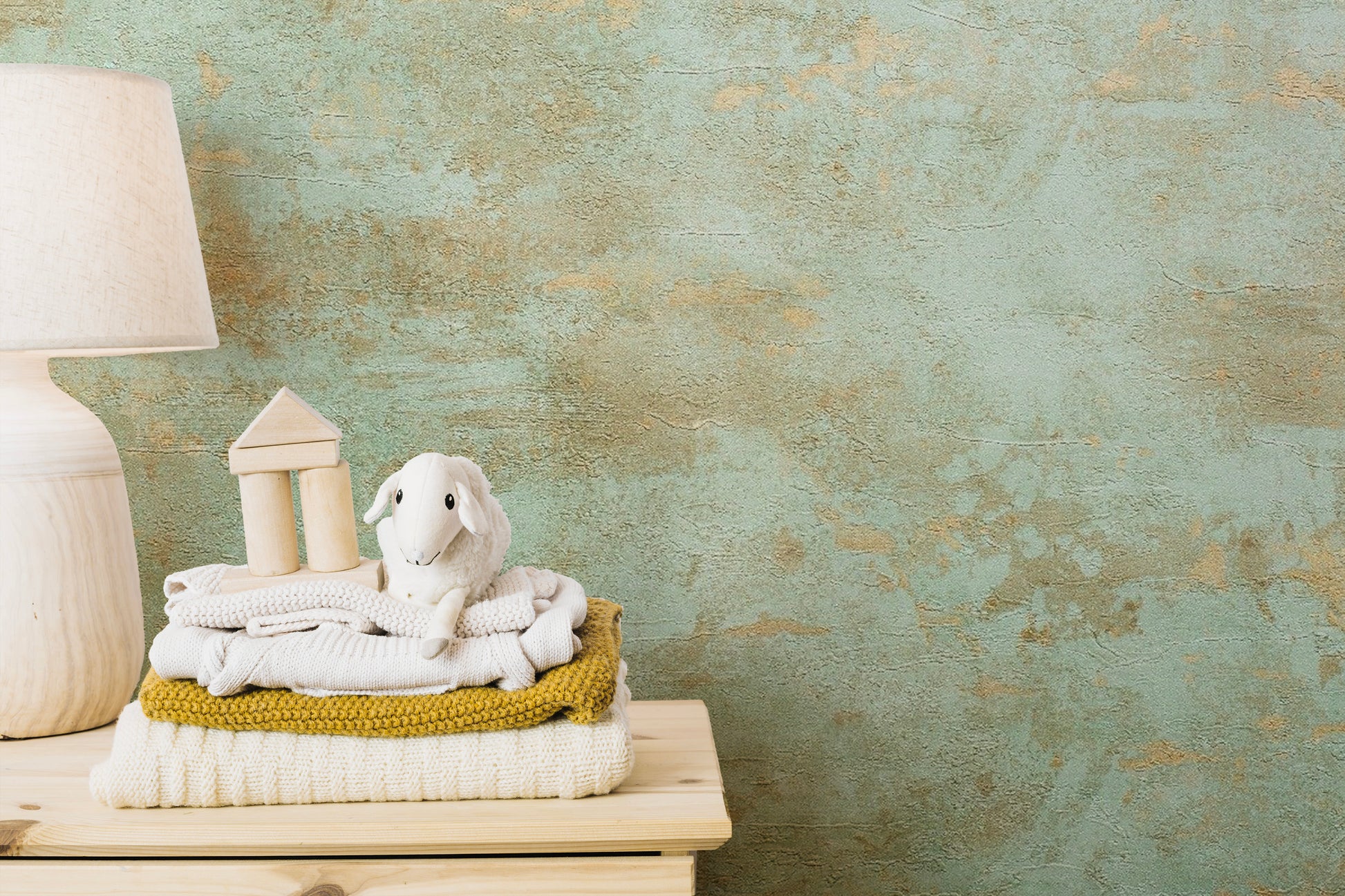 Copper Patina Texture Wallpaper
