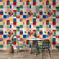 Colorful fiesta-inspired wallpaper
