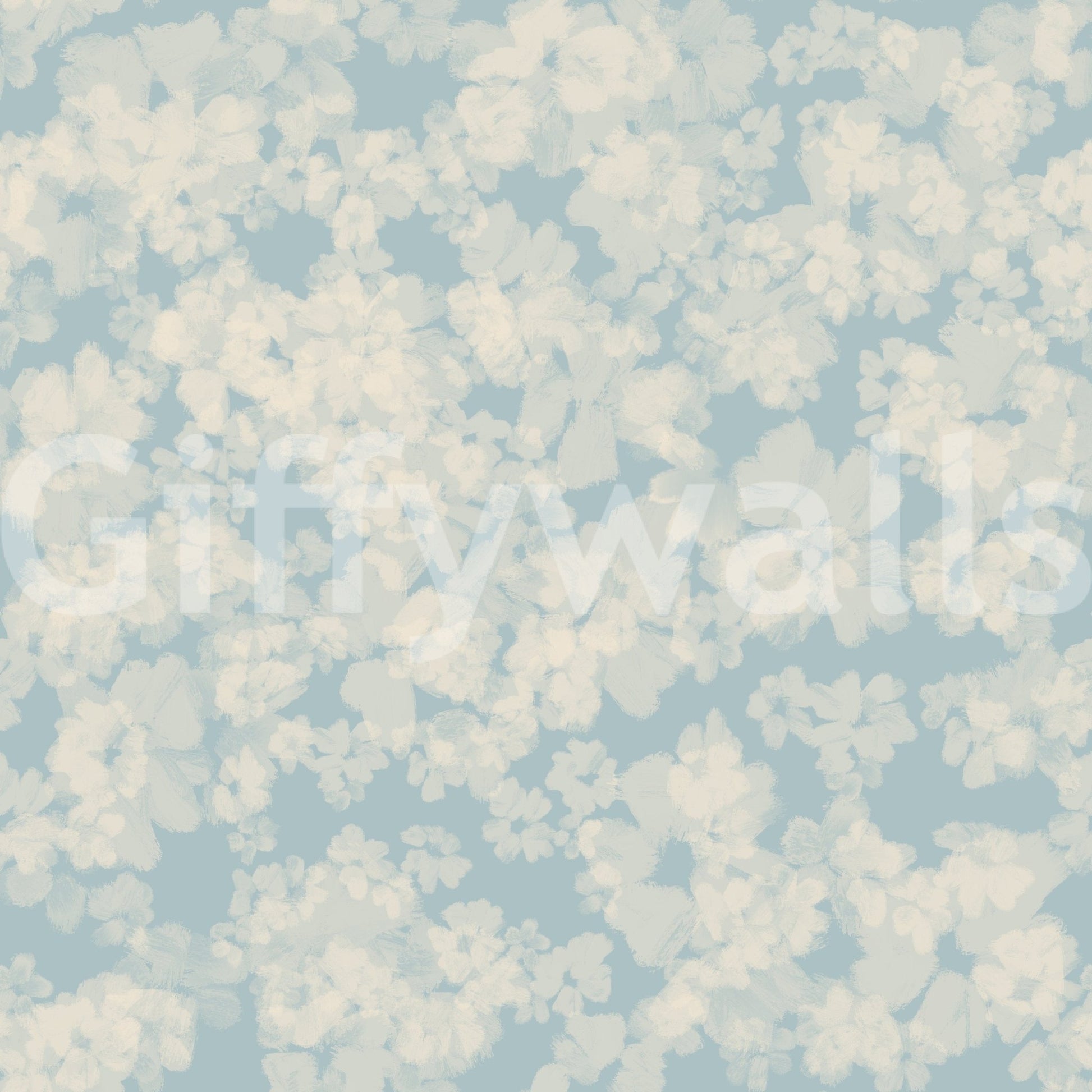 Quiet petal graphic wall mural, Painted Petals Calm product, decorative wall covering.