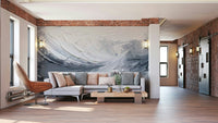 Textured gray mural backdrop for refined spaces

