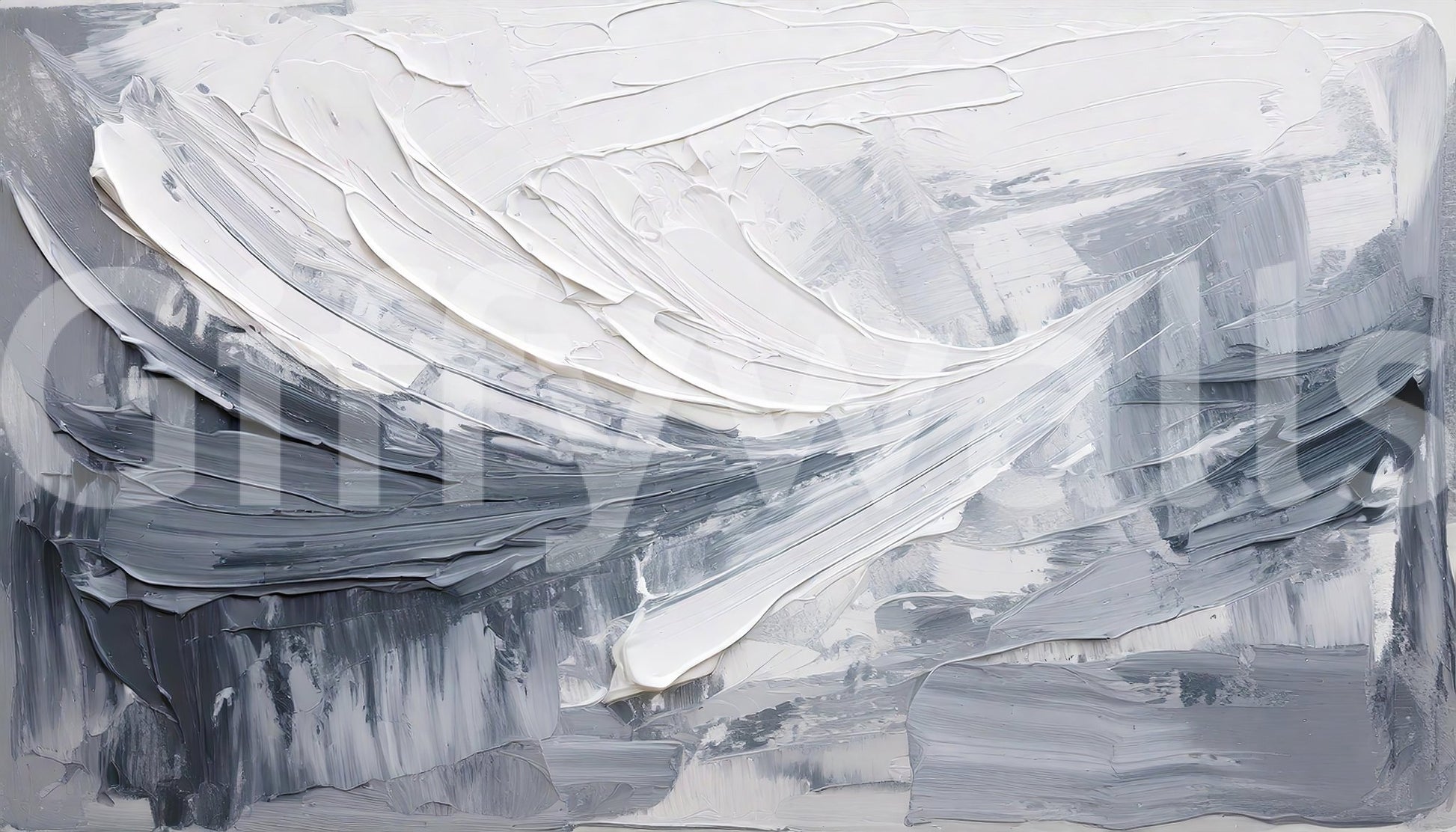 Painted Serenity mural styled in luxury bedroom

