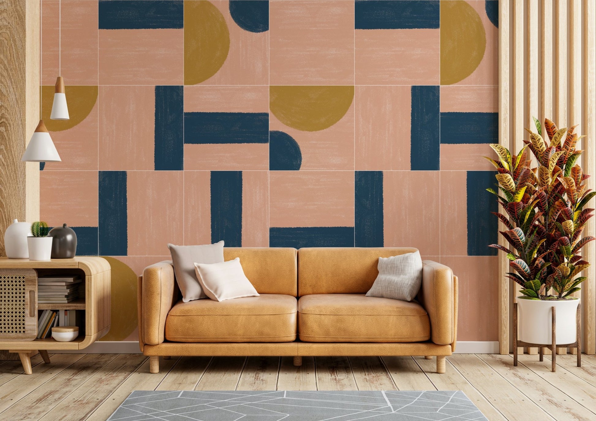 Beautifully painted tiles with bold, unique patterns for walls

