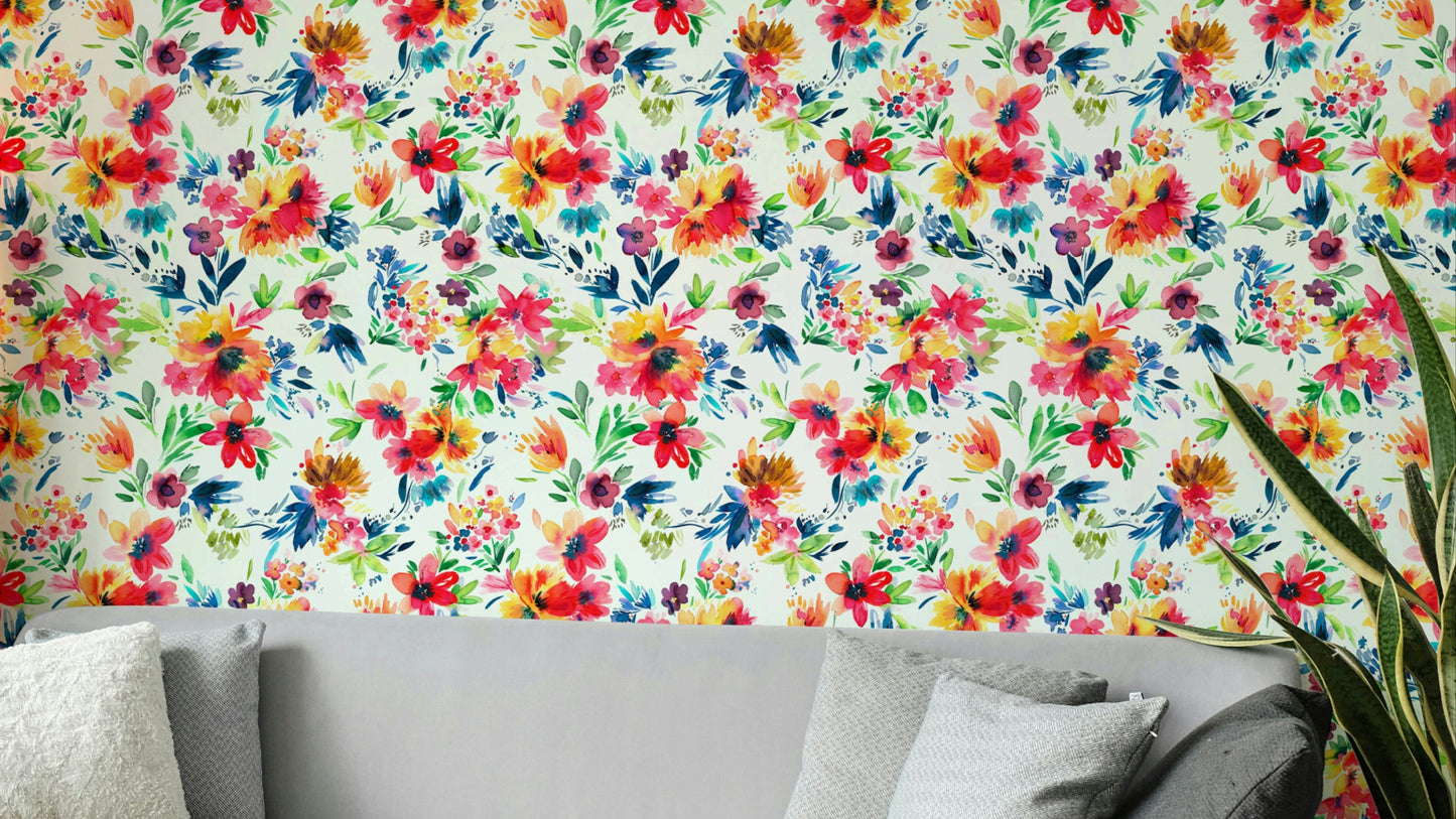 Flori pictoriale Imagini de fundal roșu tropical⁠