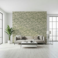 Painterly soft blossoms print, decorative accent, chic home improvement, natural light.