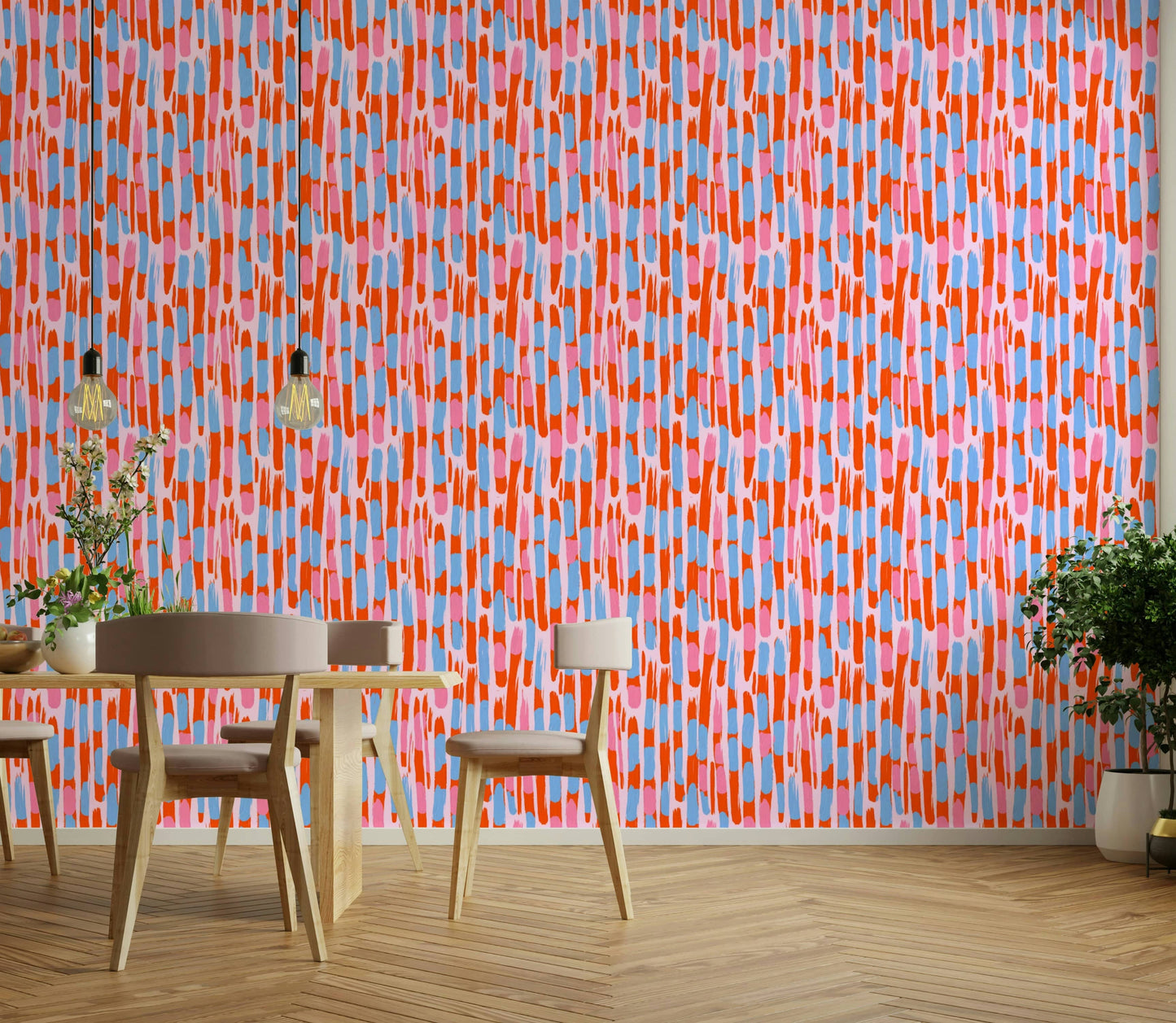 Painterly Pulse energetic wallpaper for walls

