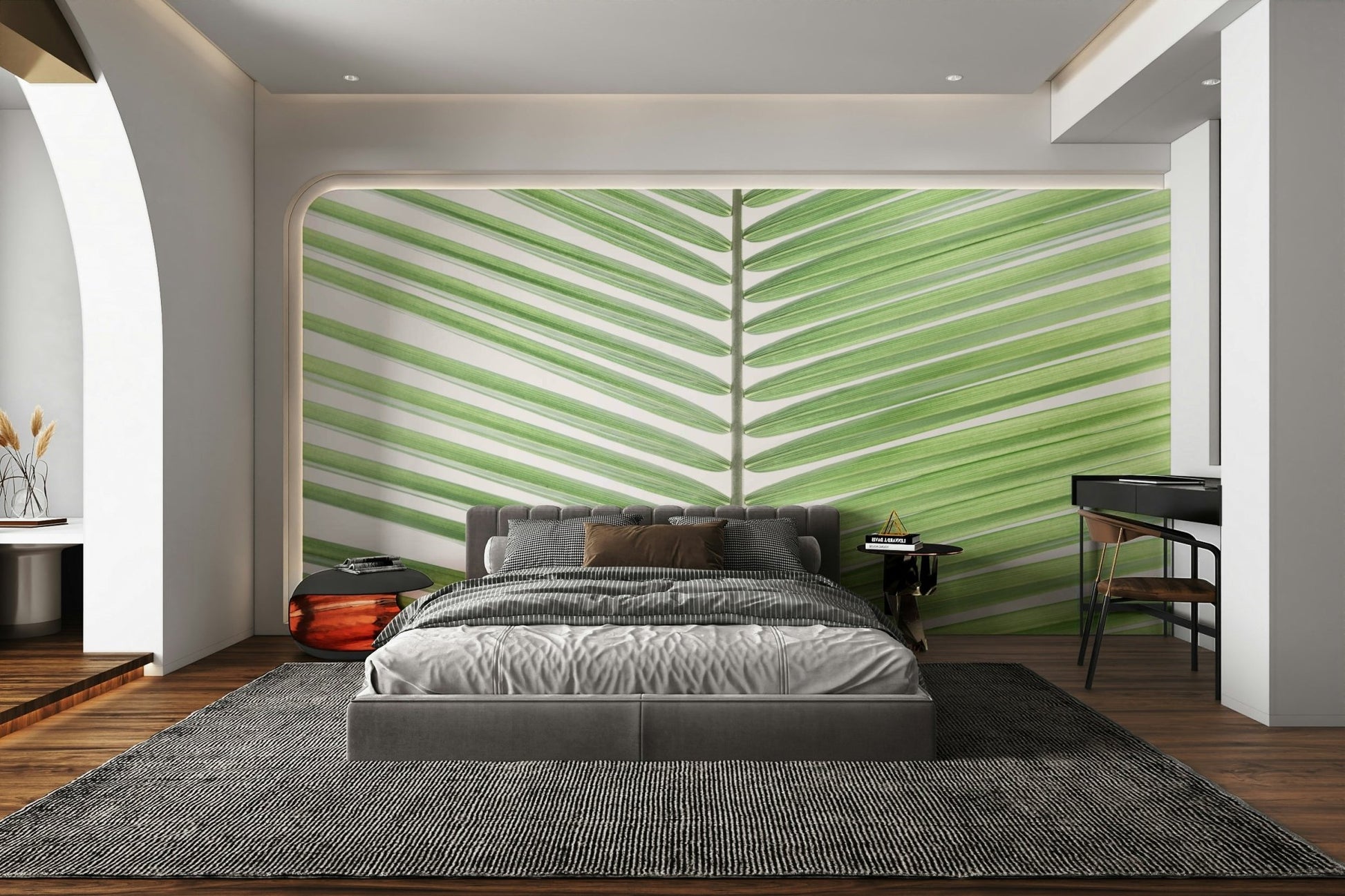 Nature-inspired palm frond design for walls

