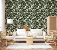 Palm Fronds & Fruit citrus grove Wallpaper⁠