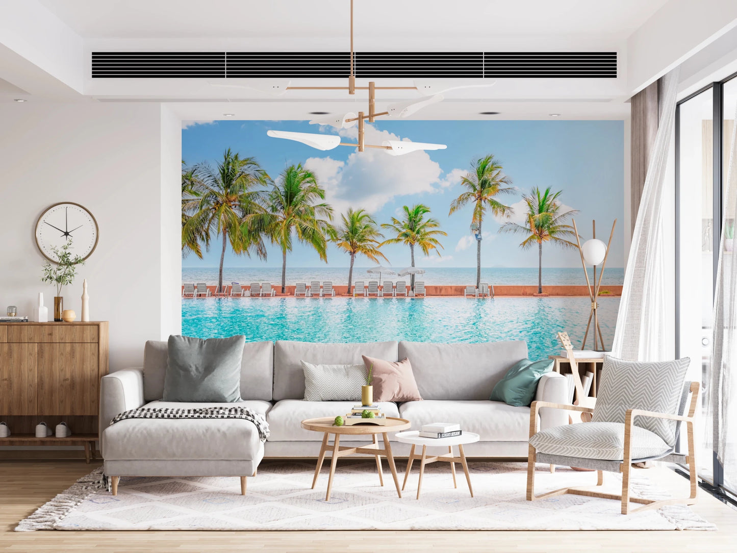 Palm Pool Escape Wall Mural