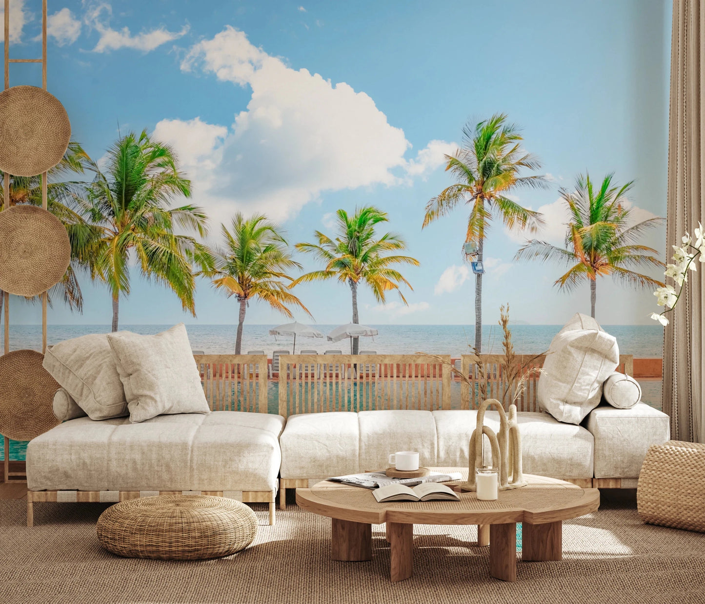 Palm Pool Escape Wall Mural