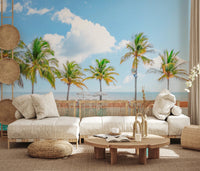 Palm Pool Escape Wall Mural