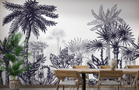 Large Sized Tropical Tree Wallpaper Mural - Giffywalls