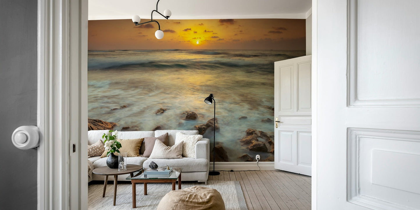 Wall mural of sunset at Palmachim beach


