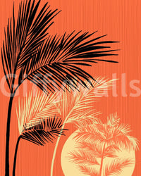 Palms at Sunset Wall Mural