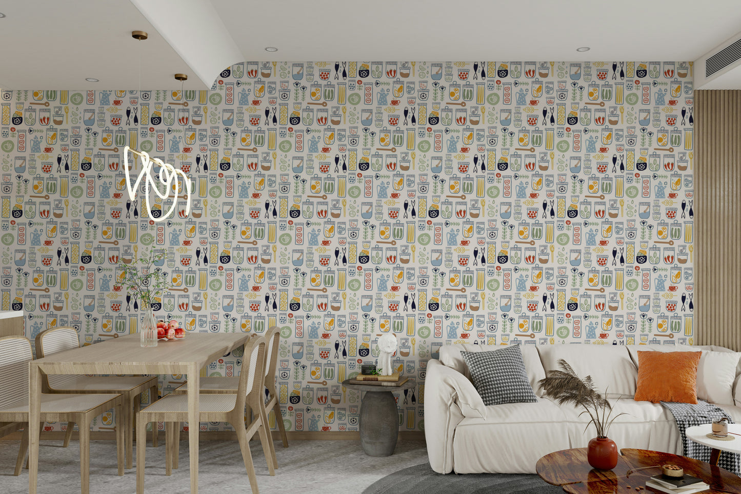 Vintage pantry jars wallpaper for walls

