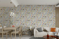 Vintage pantry jars wallpaper for walls

