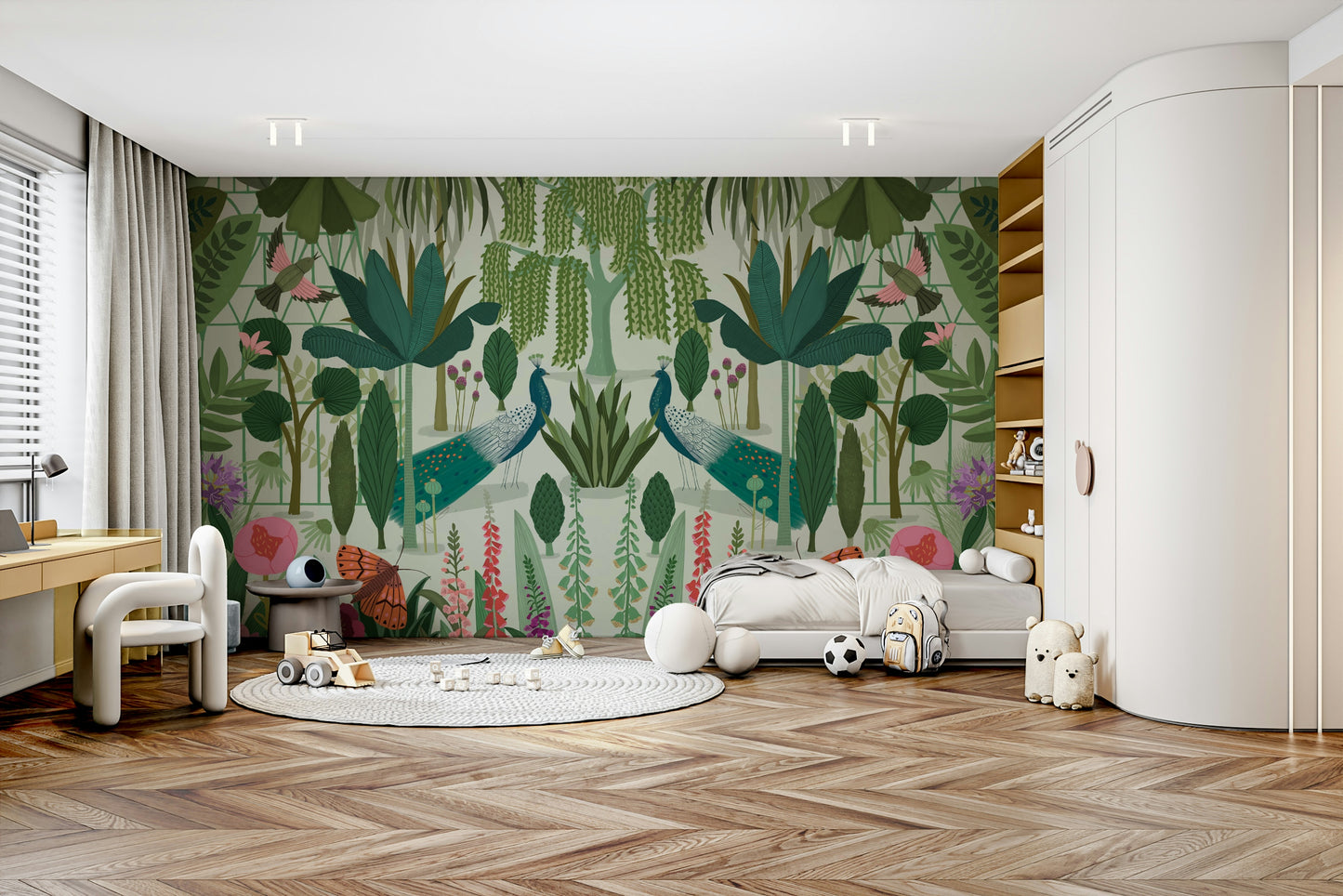 Classic urban park home décor for a sophisticated city flat.