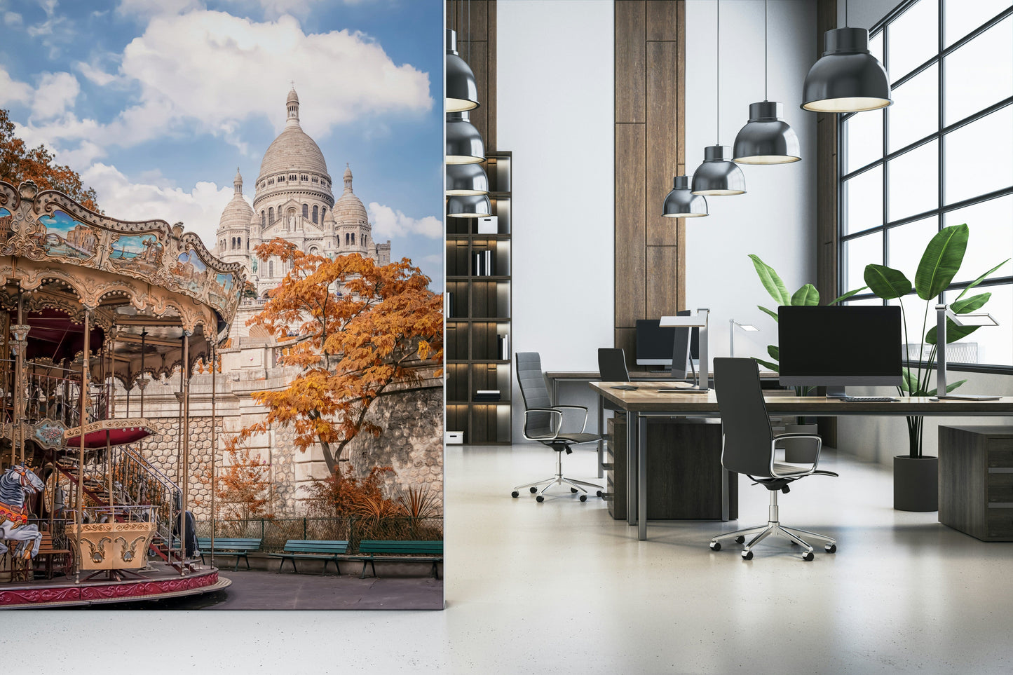 Wandbild des Karussells Sacre-Coeur