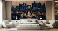Stylish at Dusk wallpaper mural highlighting metropolitan lights.
