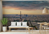 Paris Panorama Sunset decorative art photograph metropolitan France.