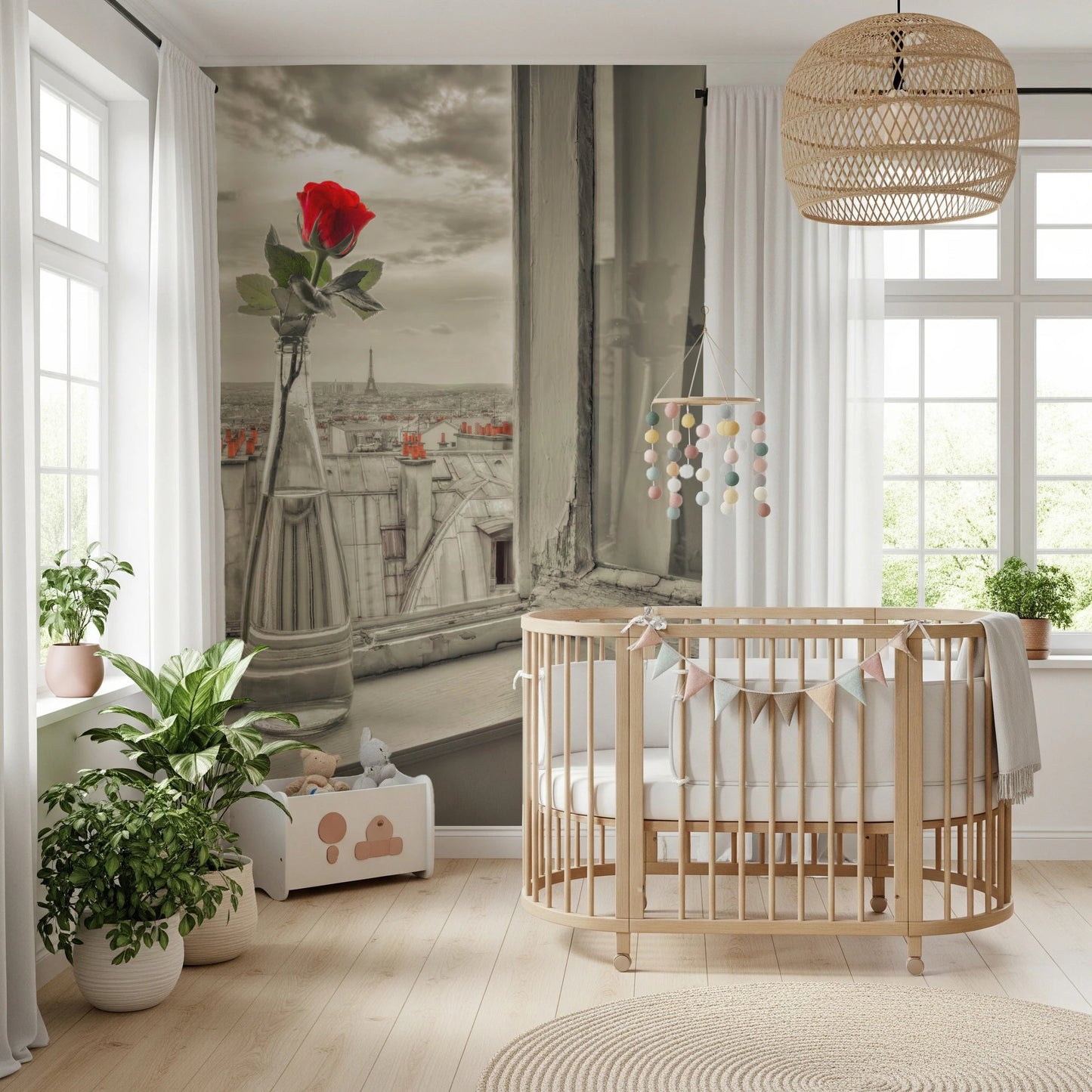 Parisian Bloom Wall Mural