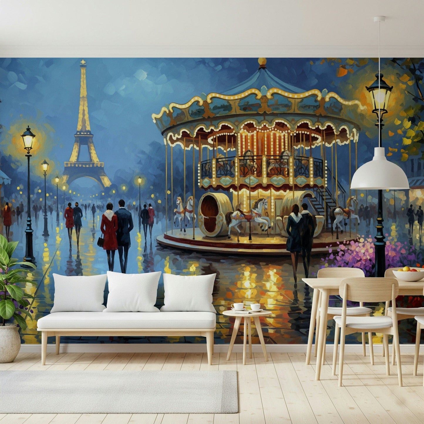 Parisian Carousel Dreams Wall Mural