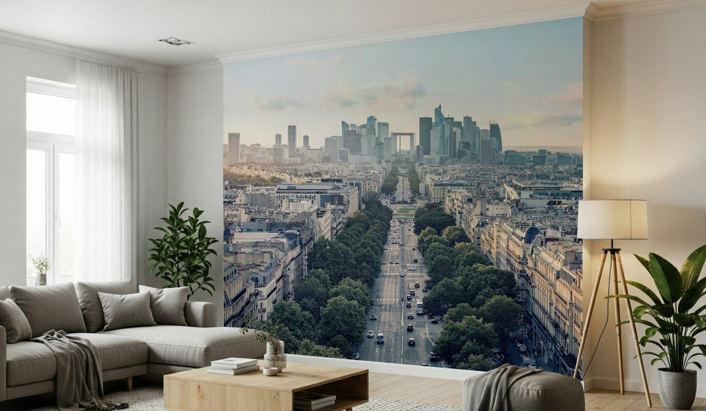 Minimalist architecture wallpaper mural named Color Block Eclipse.