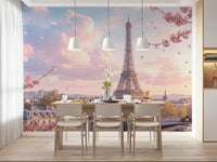 Parisian Sakura Wall Mural