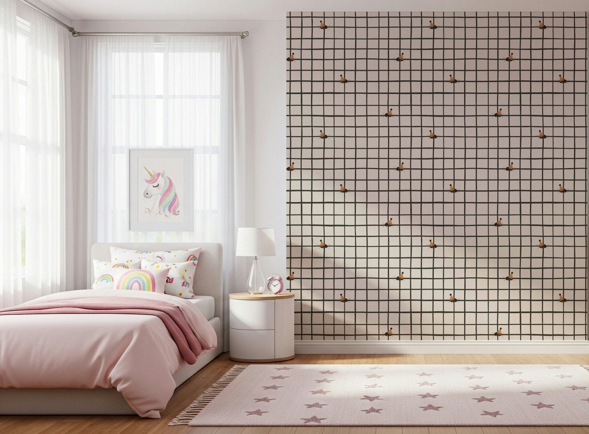 Party Bugs Grid Kids Wallpaper