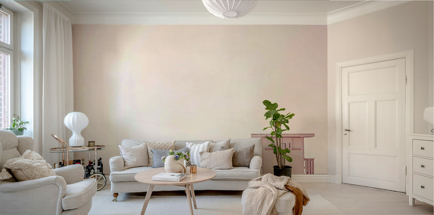 Pastel Beach Dream Wall Mural featuring soft beach colors.

